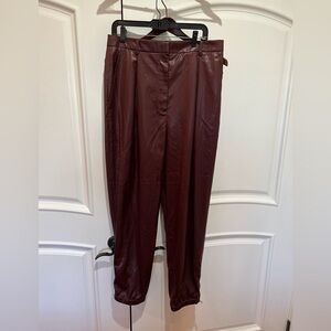 NWT- Tibi Shiny Nylon Pleated Stella Cargo Pant Size 12
